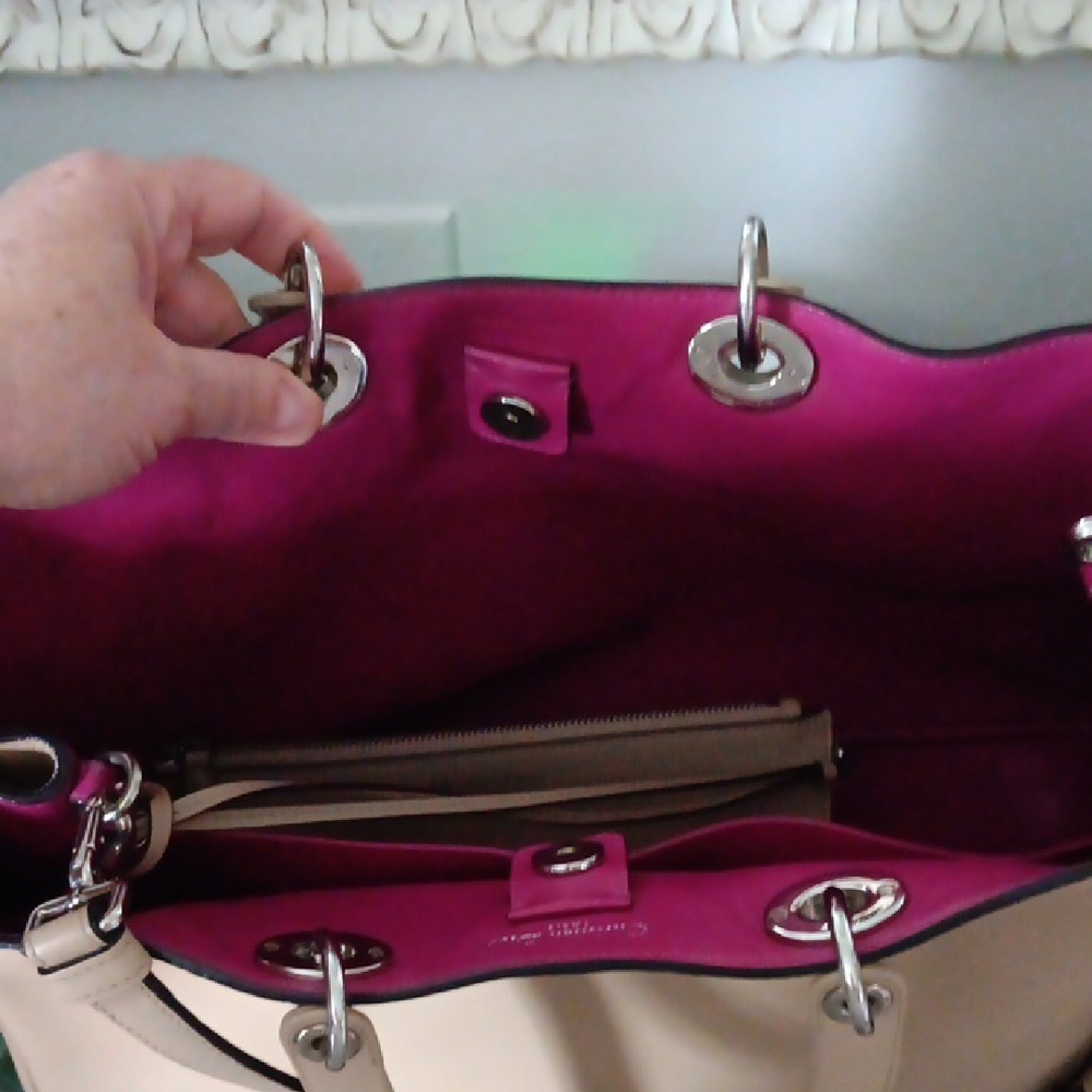 **Sale** Dior Beige Tote And Her Baby... with Pink Interior and Silver Hardware - Picture 15 of 16
